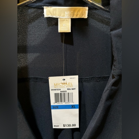 #13 Michael Kors Navy Blouse - Picture 2 of 3